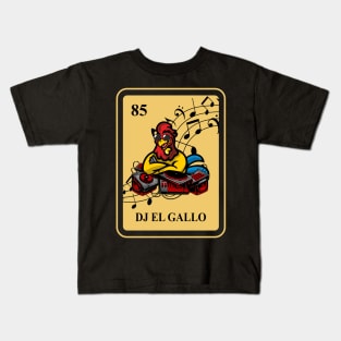 Mexican DJ El Gallo lottery traditional Music Bingo Card Kids T-Shirt